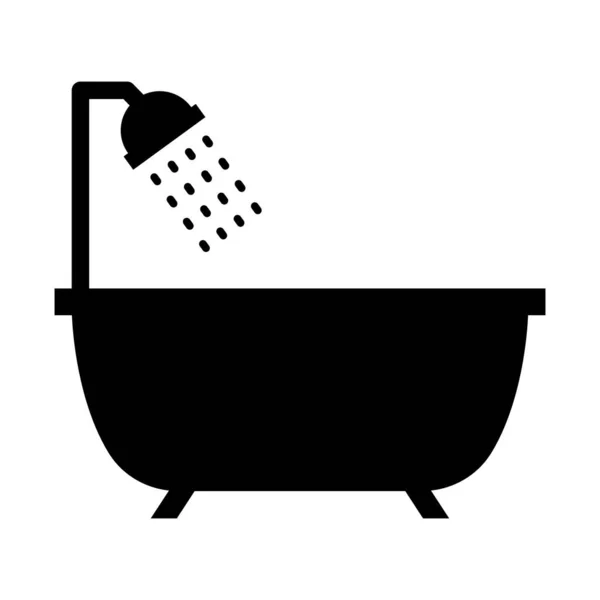 Kolayca Değiştirebilen Düzenleyebilen Bath Glyph Vektör Simgesi — Stok Vektör