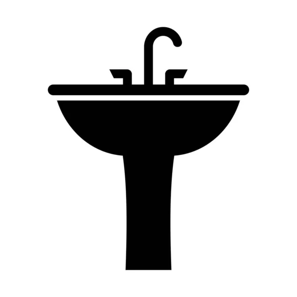 Basin Glyph Vektor Ikon Som Lätt Kan Ändra Eller Redigera — Stock vektor