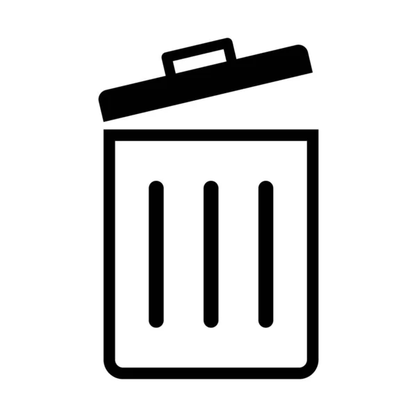Mülleimer Glyphen Vektorsymbol Das Leicht Geändert Oder Bearbeitet Werden Kann — Stockvektor
