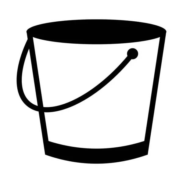 Bucket Glyph Vector Icon Which Can Easily Modify Edit — Stock Vector