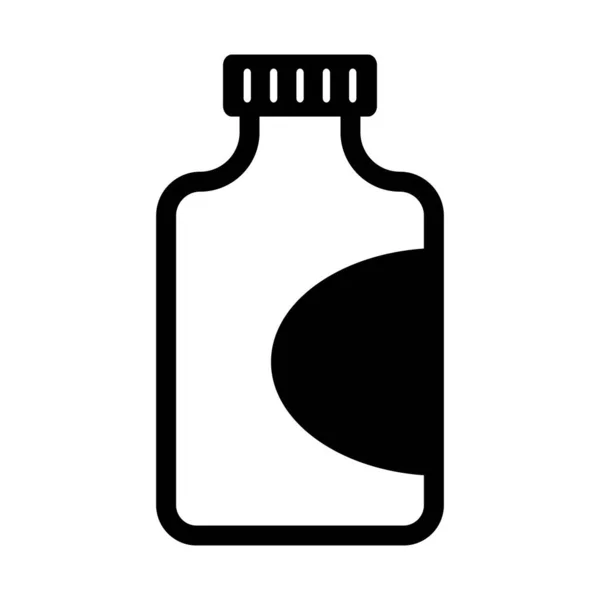 Flaska Glyph Vektor Ikon Som Lätt Kan Ändra Eller Redigera — Stock vektor