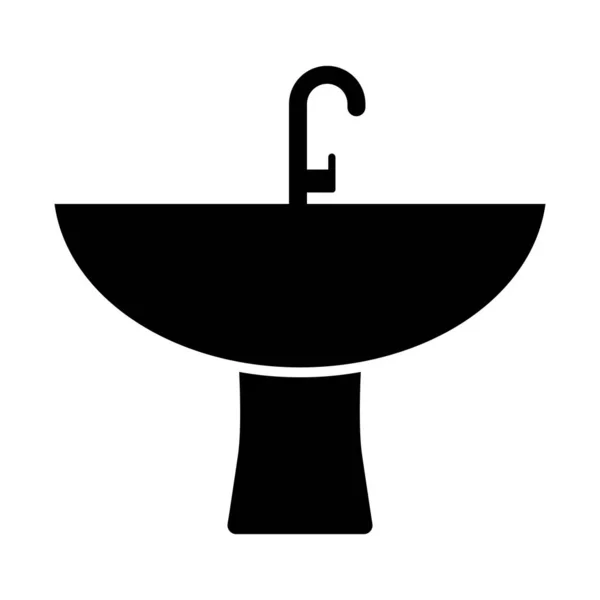 Basin Glyph Vector Icoon Die Gemakkelijk Kan Wijzigen Bewerken — Stockvector