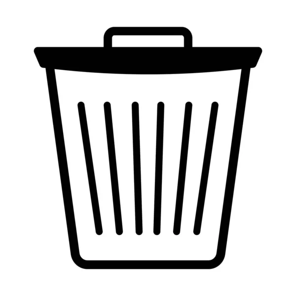 Dustbin Glyph Vector Icono Que Puede Modificar Editar Fácilmente — Vector de stock