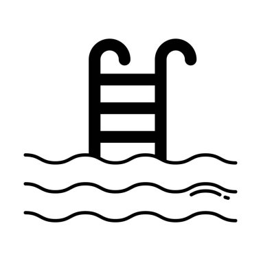  Kolayca değiştirebilen ya da düzenleyebilen Merdiven Yarı Glyph vektör simgesi