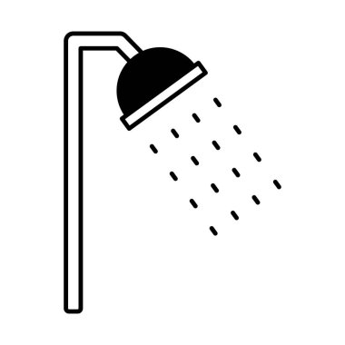 Banyo Yarı Glyph vektör simgesi. Kolayca değiştirilebilir veya düzenlenebilir.