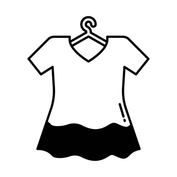 Blusa Mitad Glyph Vector Icono Que Puede Modificar Editar Fácilmente — Archivo Imágenes Vectoriales