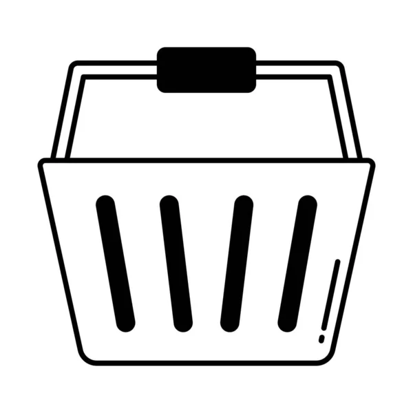 Basket Half Glyph Vector Icon Which Can Easily Modify Edit — Stock Vector
