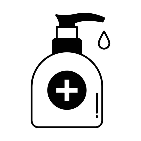 Hand Wassen Half Glyph Vector Pictogram Dat Gemakkelijk Kan Wijzigen — Stockvector