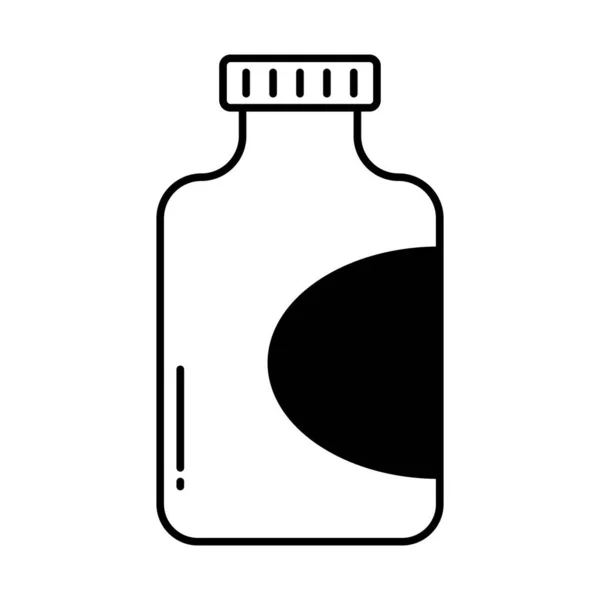 Bottle Half Glyph Vector Icono Que Puede Modificar Editar Fácilmente — Vector de stock