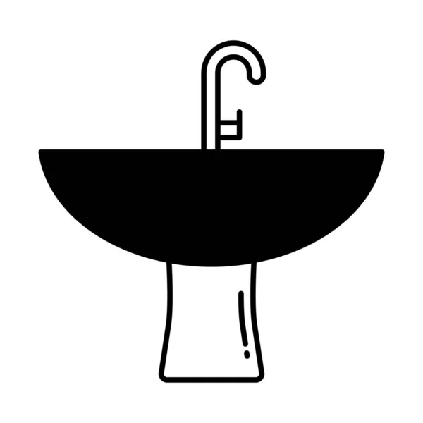 Basin Half Glyph Vector Pictogram Dat Gemakkelijk Kan Wijzigen Bewerken — Stockvector