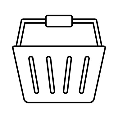 Basket Çizgisi vektör simgesi kolayca düzenlenebilir ya da değiştirilebilir