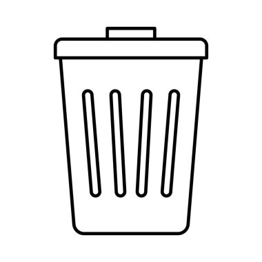 Kolayca düzenleyebilen veya düzenleyebilen Çöp Kutusu Satırı vektör simgesi