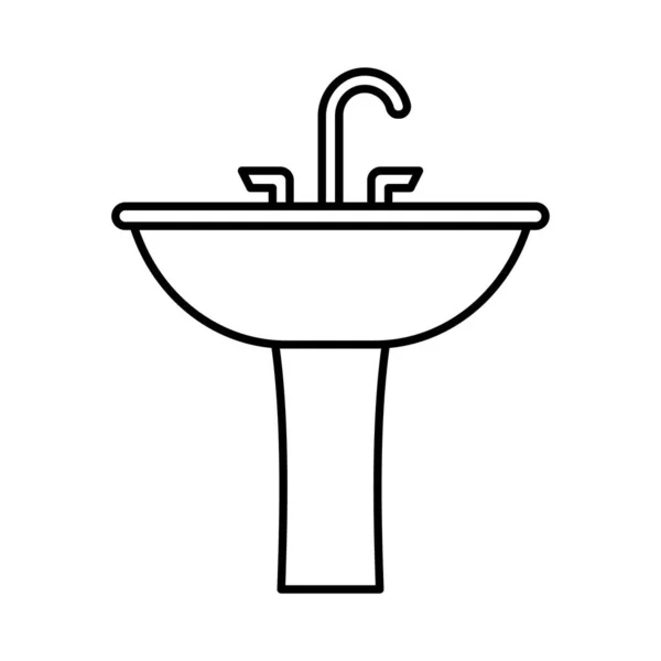 Basin Line Vector Pictogram Dat Gemakkelijk Kan Wijzigen Bewerken — Stockvector