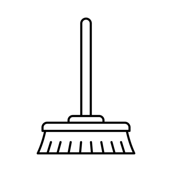 Broom Line Vector Pictogram Dat Gemakkelijk Kan Wijzigen Bewerken — Stockvector