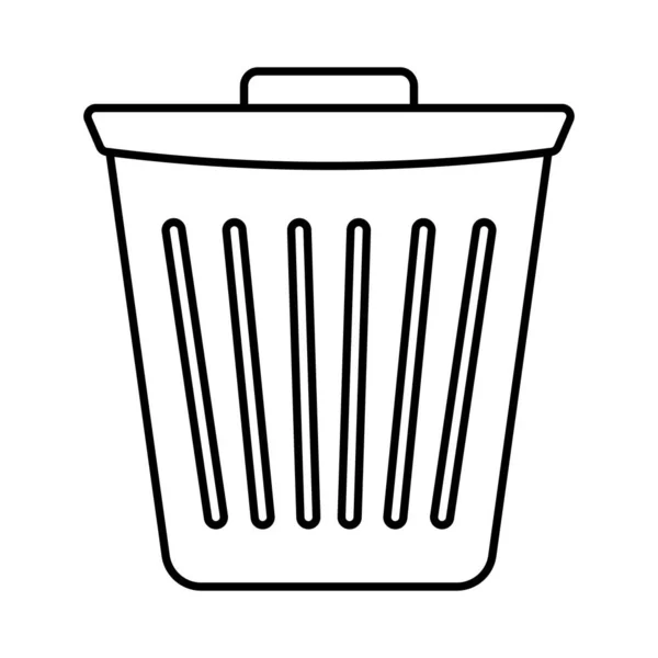 Dustbin Line Vector Icon Which Can Easily Modify Edit — Stock Vector