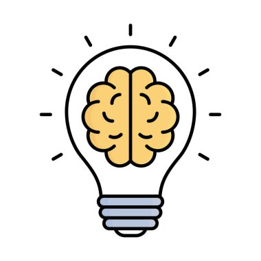 Kolayca değiştirebilen ya da düzenleyebilen yaratıcı zihin doldurma vektör simgesi