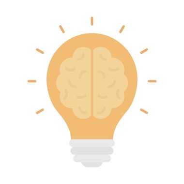 Kolayca değiştirebilen veya düzenleyebilen yaratıcı zihin düz vektör simgesi