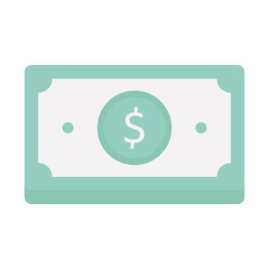 Kağıt para Düz vektör simgesi Kolayca düzenleyebilirsiniz