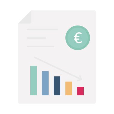 Bütçe Düz vektör simgesi kolayca düzenleyebilir ya da değiştirebilir