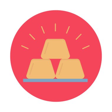 Altın küplerin Düz Arkaplan vektör simgesi kolayca düzenlenebilir ya da değiştirilebilir