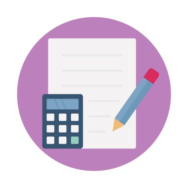 Bütçe Düz Arkaplan vektör simgesi kolayca düzenleyebilir ya da değiştirebilir