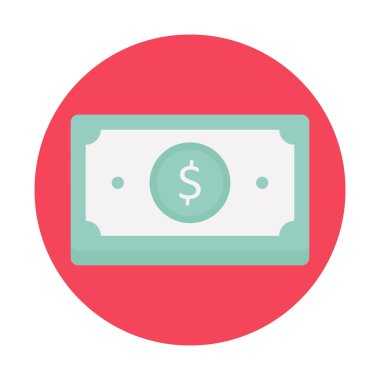 Kağıt para Düz Arkaplan vektör simgesi kolayca düzenleyebilirsiniz