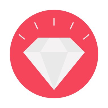 Elmas Düz Arkaplan vektör simgesi kolayca düzenleyebilir ya da değiştirebilir