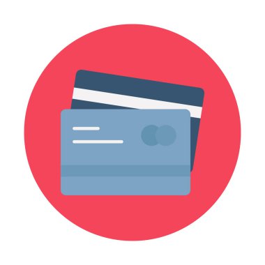 Plastik para Düz Arkaplan vektör simgesi kolayca düzenleyebilirsiniz