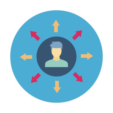 Düz Arkaplan vektör simgesi oluşturma kararı kolayca değiştirilebilir veya düzenlenebilir