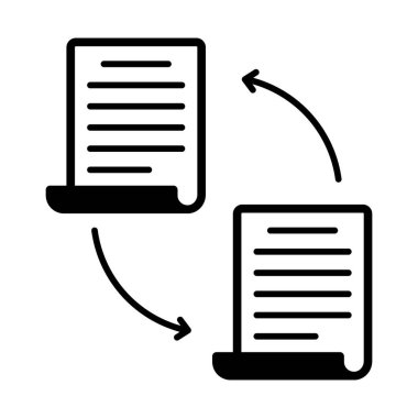 Kolayca düzenleyebilen ve düzenleyebilen dosya aktarım vektör simgesi