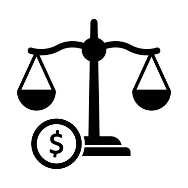 Kolayca değiştirilebilen veya düzenlenebilen Glyph vektör simgesini dengele