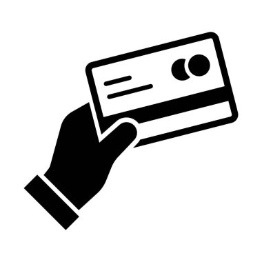 Kart Glyph vektör simgesi Kolayca değiştirilebilir veya düzenlenebilir