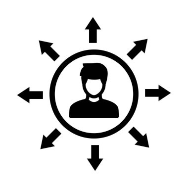 Kolayca değiştirilebilen veya düzenlenebilen Glyph vektör simgesi oluşturma kararı