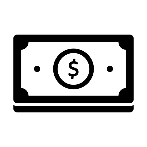 Paper Money Glyph Vector Icon Which Can Easily Modify Edit — Stock Vector