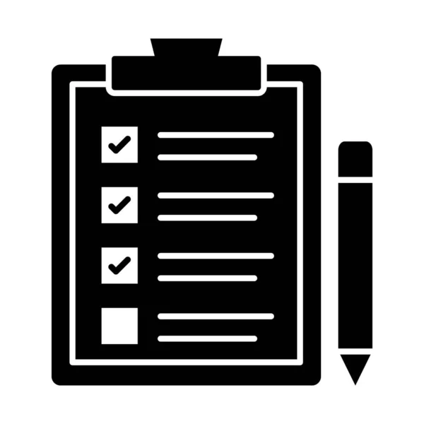 Checklist Glyph Vector Pictogram Dat Gemakkelijk Kan Wijzigen Bewerken — Stockvector