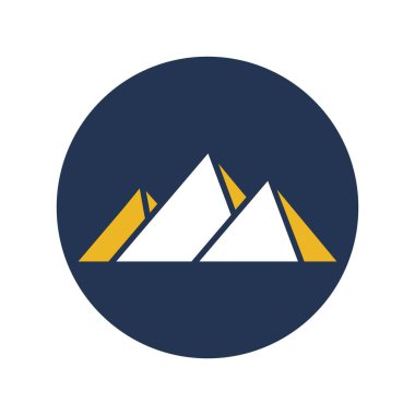 Piramitler, Giza, Mısır, dünya işaretleri tamamen düzenlenebilir vektör simgeleri