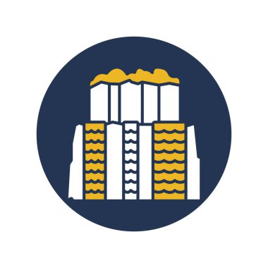 iguazu Şelaleleri, Şelale, Brezilya sınırı, Arjantin sınırı tamamen düzenlenebilir vektör simgeleri