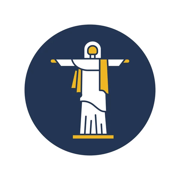 Christ Redeemer Rio Janeiro Brazil Fully Editable Vector Icons — Stock Vector