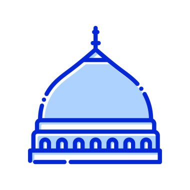 Peygamberler Camii, Medine, Suudi Arabistan, ünlü tamamen düzenlenebilir simgeler.