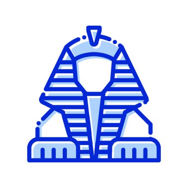 Büyük Sfenks, Giza, Mısır, tarih tamamen düzenlenebilir vektör simgeleri