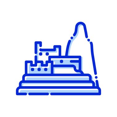 Machu Picchu, Cuzco, Peru, arkeolojik olarak tamamen düzenlenebilir vektör simgeleri