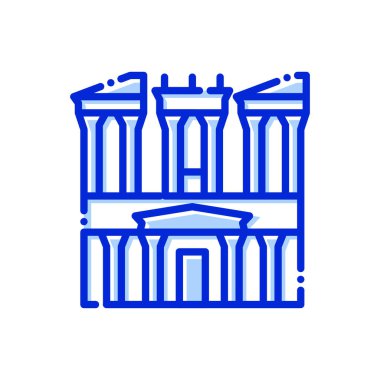 Petra, Jordan, dönüm noktası, kanyon tamamen düzenlenebilir vektör simgeleri