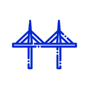 Millau Köprüsü, Fransa, Massif, tamamen düzenlenebilir vektör simgeleri