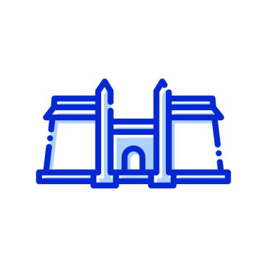 Luxor Tapınağı, Mısır, tapınak, lüks tamamen düzenlenebilir vektör simgeleri