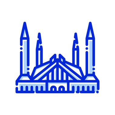 Faisal Cami, İslamabad, Pakistan, Faisal Mescid tamamen düzenlenebilir vektör simgeleri