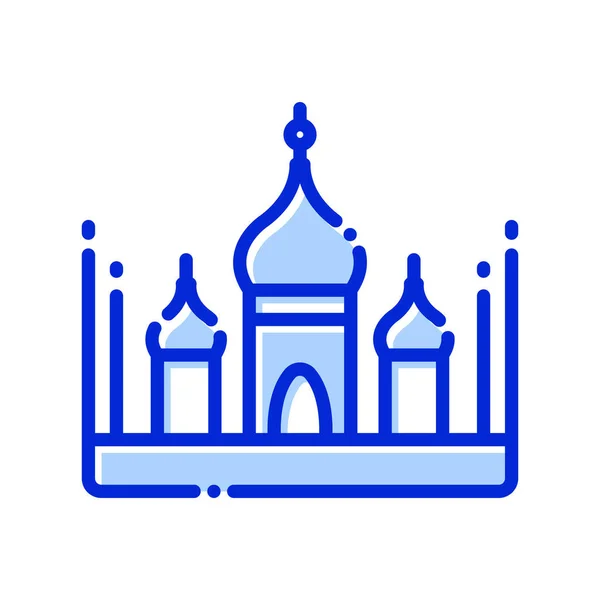 Basils Cathedral Mosca Russia Costruzione Icone Vettoriali Completamente Modificabili — Vettoriale Stock