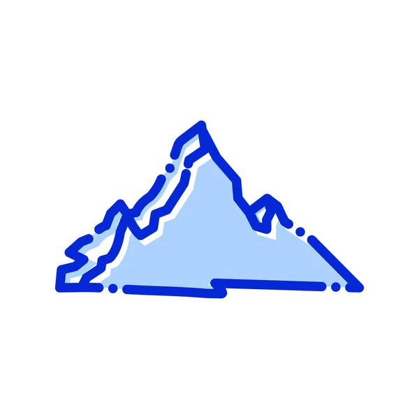 Гора Еверест Кордон Тибету Кордон Непалу Гори Повністю Видані Векторними — стоковий вектор
