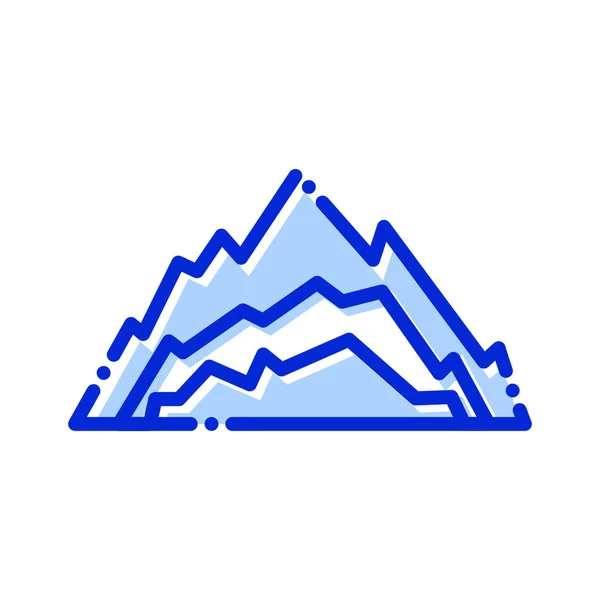 Vinson Massif Antarctica Mountains Mount Vinson Fully Editable Vector Icons — Stock Vector