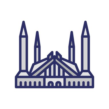 Faisal Cami, İslamabad, Pakistan, Faisal Mescid tamamen düzenlenebilir vektör simgeleri