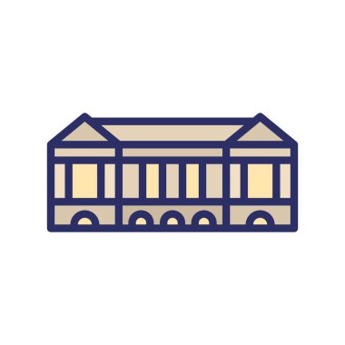 Parlamento Sarayı, Bükreş, Romanya, Beyaz Saray tamamen düzenlenebilir vektör simgeleri